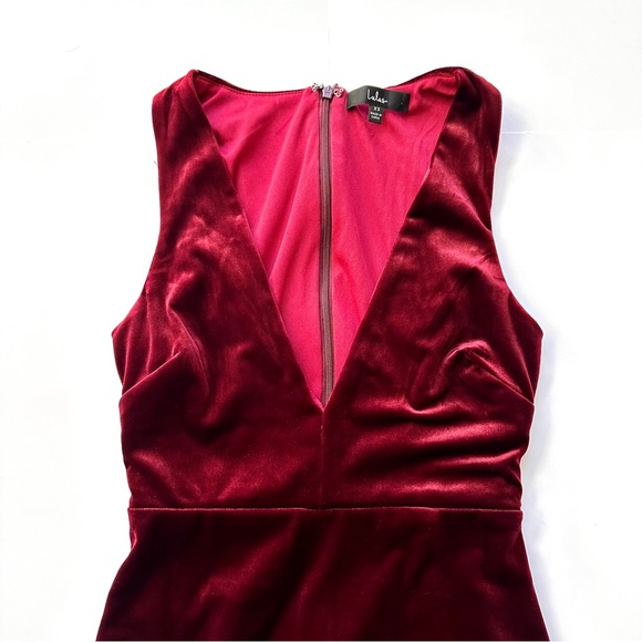 Lulus So Much Magic Berry Red Velvet Maxi Dress | Size XS - Picture 3 of 10